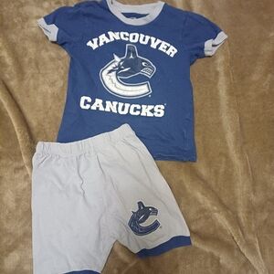 NHL Vancouver Canucks Blue and Gray Kids Set